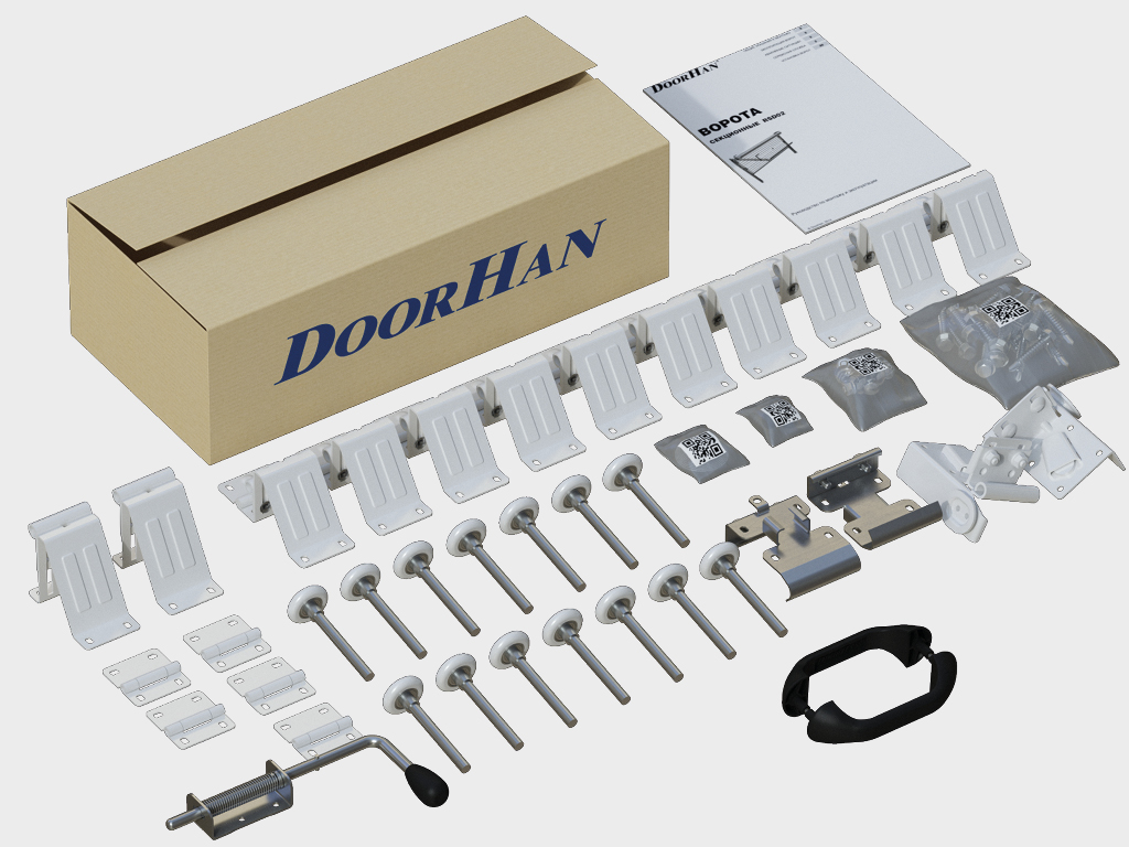 Korpus, o‘rnatish elementlari komplekti va hujjatlar bilan.